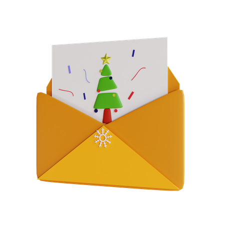 Christmas Card  3D Icon