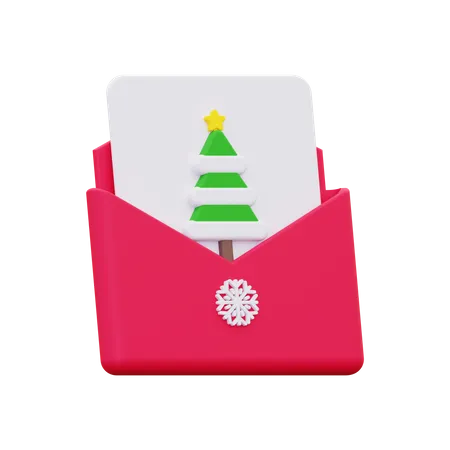 Christmas Card  3D Icon