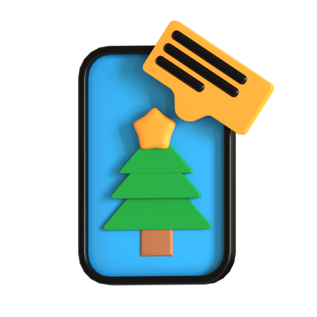 Christmas Card  3D Icon