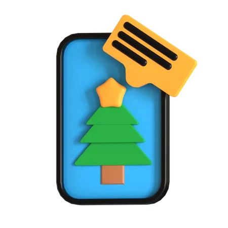 Christmas Card  3D Icon