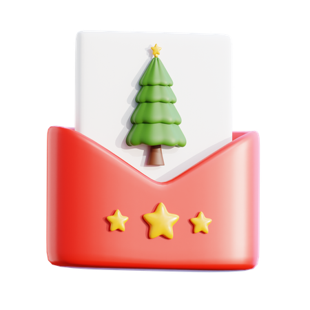 Christmas Card  3D Icon