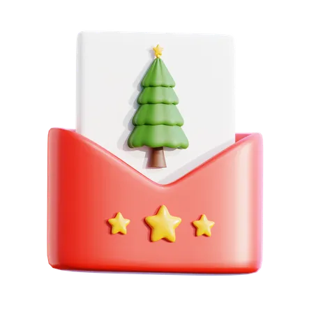 Christmas Card  3D Icon