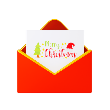 Christmas Card  3D Icon