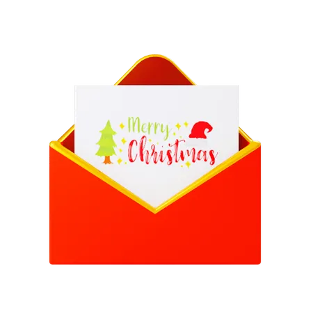 Christmas Card  3D Icon