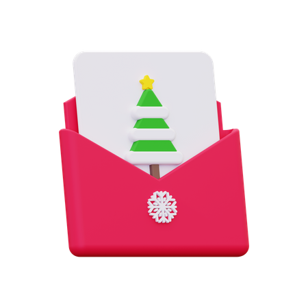 Christmas Card  3D Icon