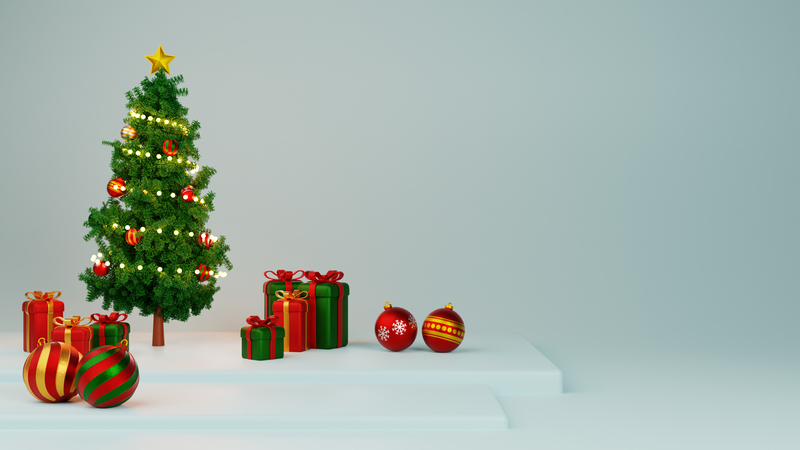Christmas Celebrating 3D Illustration