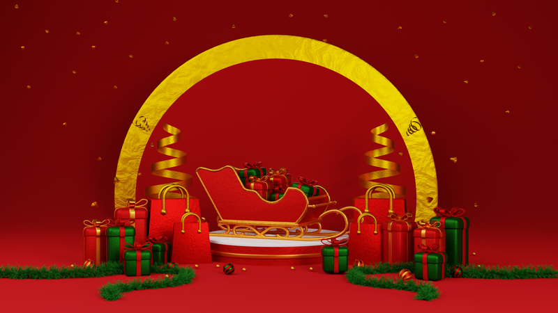 Christmas Celebration  3D Illustration