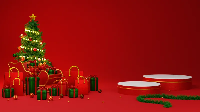 Christmas Celebration  3D Illustration