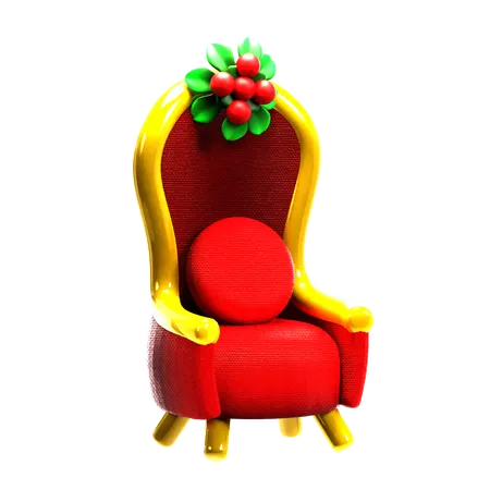 Christmas Chair  3D Icon