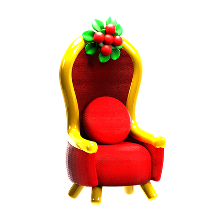 Christmas Chair  3D Icon