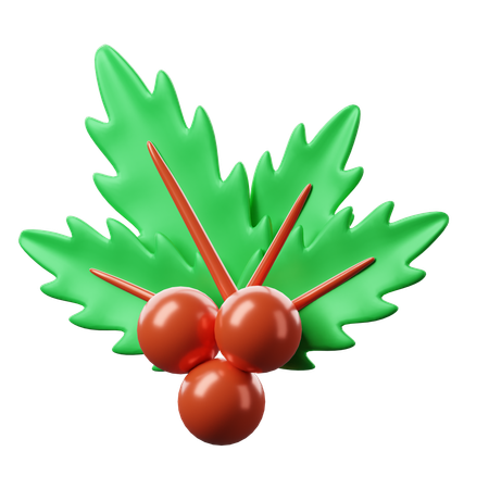 Christmas cherry  3D Icon