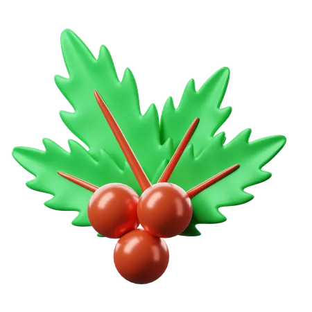 Christmas cherry  3D Icon