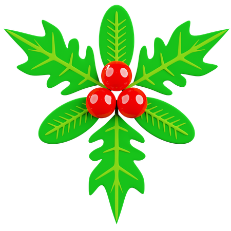 Christmas Cherry Decorations  3D Icon