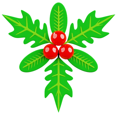 Christmas Cherry Decorations  3D Icon