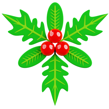 Christmas Cherry Decorations  3D Icon