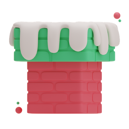 Christmas Chimney  3D Icon