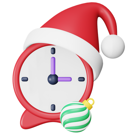 Christmas Clock  3D Icon