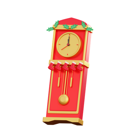 Christmas Clock  3D Illustration