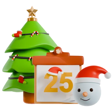Christmas Countdown Calendar  3D Icon