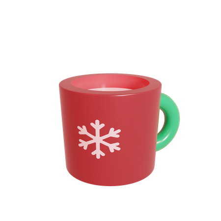 Christmas Cup  3D Illustration