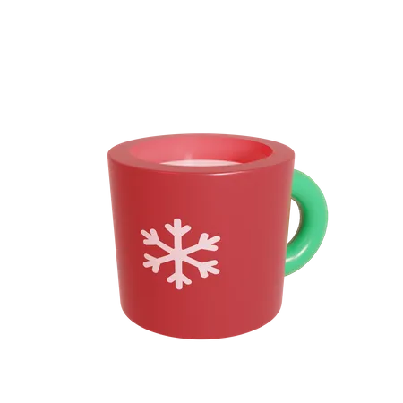 Christmas Cup  3D Illustration