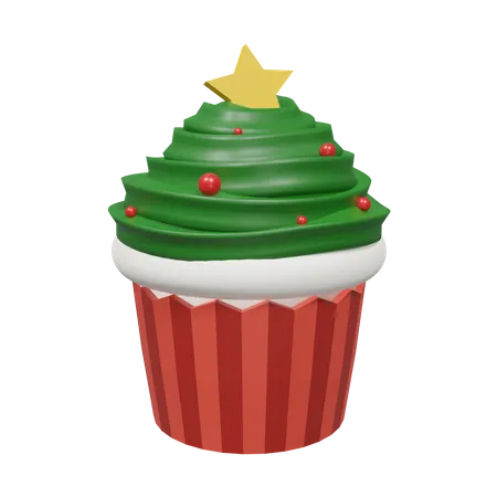 Christmas Cupcake  3D Icon