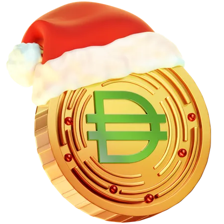 Christmas Dai Coin  3D Icon