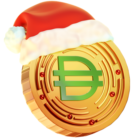 Christmas Dai Coin  3D Icon
