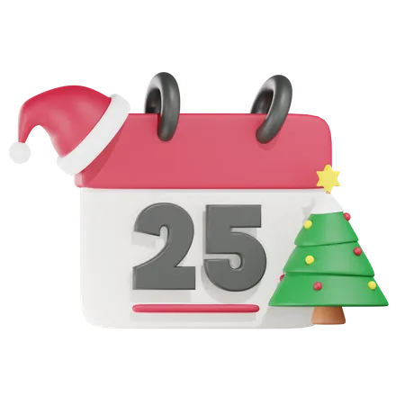 Christmas Date  3D Icon