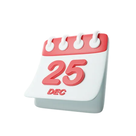 Calendar For Christmas Illustration 3 D Icon 3D Icon