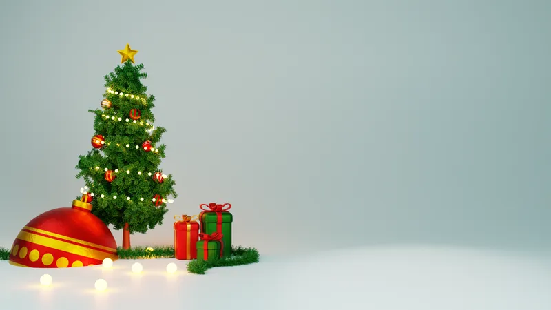 Christmas Day Celebration  3D Illustration