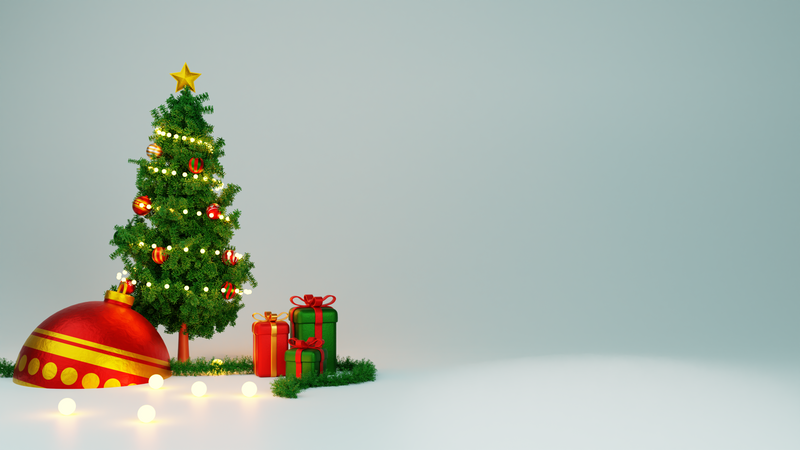 Christmas Day Celebration 3D Illustration
