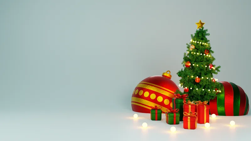 Christmas Day Celebration 3D Illustration