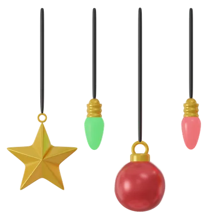 3 D Render Christmas Decorate Props 3D Icon