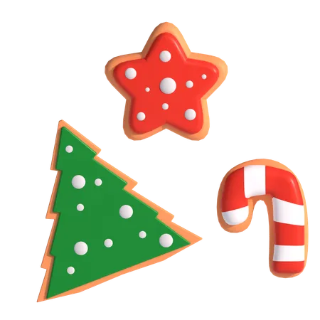 Christmas Cookies 3 D Illustration Good For Christmas Design 3D Icon
