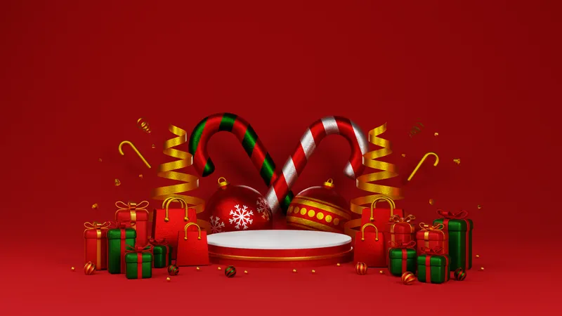 Christmas Decoration  3D Illustration