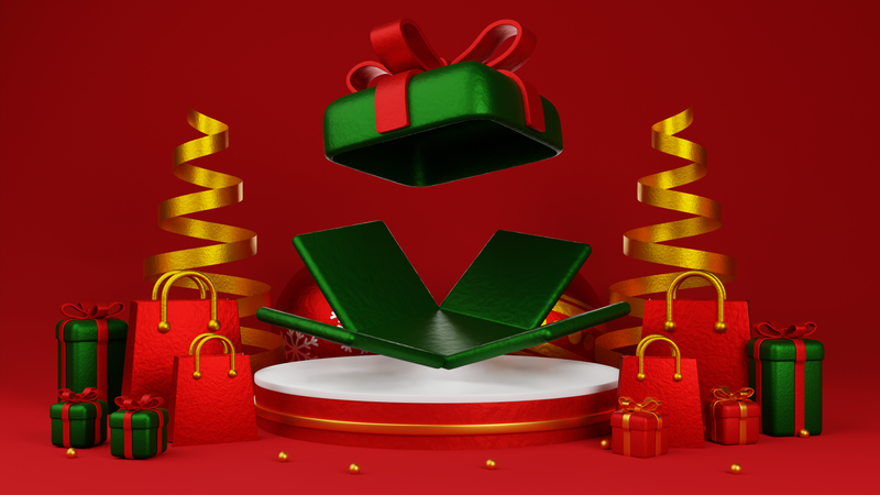 Christmas Decoration  3D Illustration