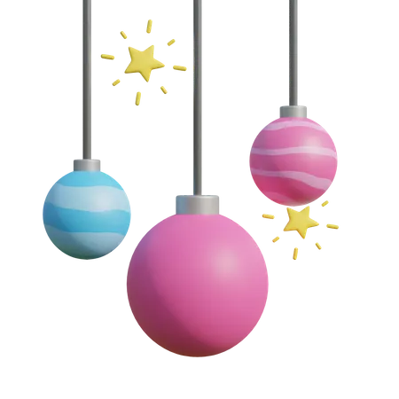 Christmas Decoration Ball  3D Illustration