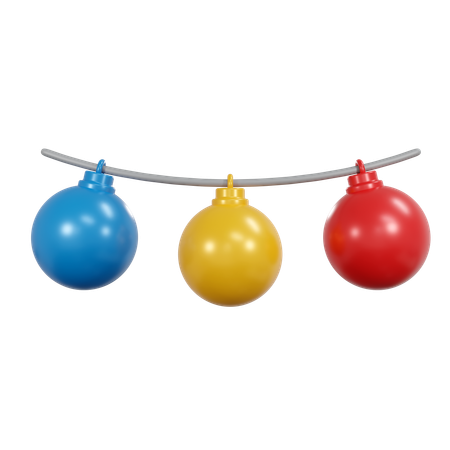 Christmas Decoration Balls  3D Icon