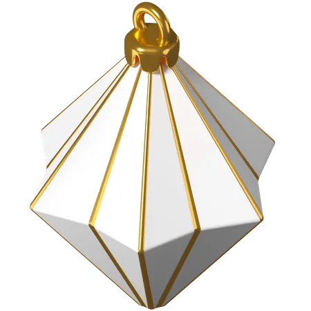 Christmas decoration bauble triangle 3D Illustration