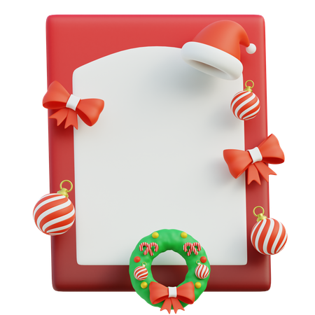 Christmas Decoration Frame  3D Icon