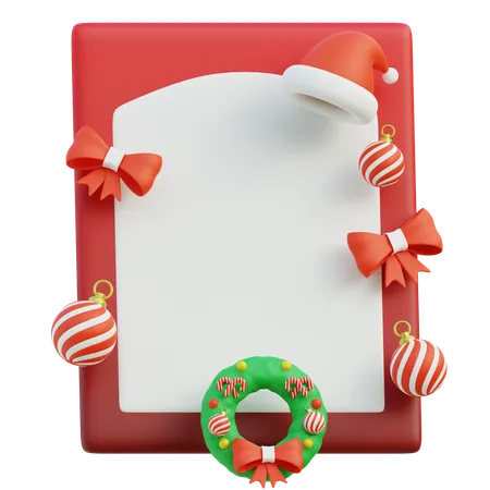 Christmas Decoration Frame  3D Icon