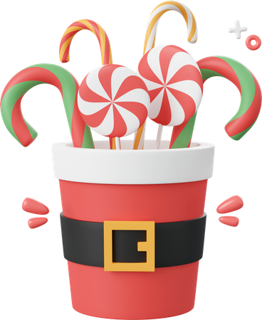 Christmas Decorations Santa Cup 3D Icon