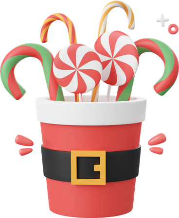 Christmas Decorations Santa Cup  3D Icon