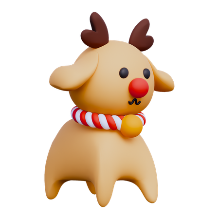 Christmas Deer  3D Icon