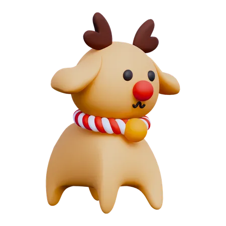 Christmas Deer  3D Icon