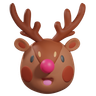 3d christmas deer emoji