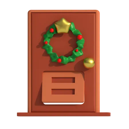 Christmas Door 3 D Illustration Good For Christmas Design 3D Icon