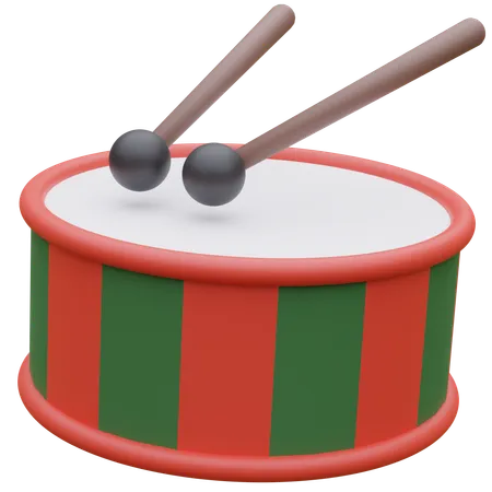 Christmas drum  3D Icon