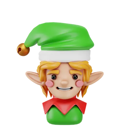 3 D Illustration Of Christmas Elf Avatar 3D Icon
